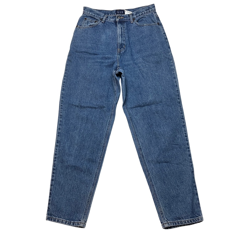 Gap Jeans Womens‎ 10 Blue Reverse Fit High Rise Tapered Leg Vintage 90s